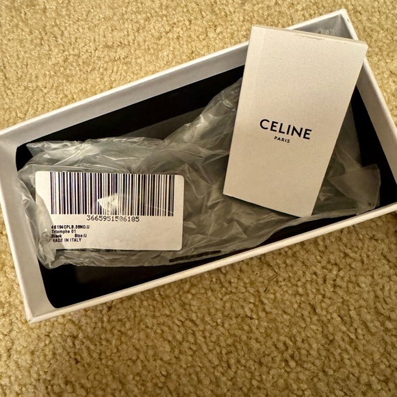 Celine TRIOMPHE 01 SUNGLASSES IN ACETATE Women’s Black Authentic - Picture 8 of 8